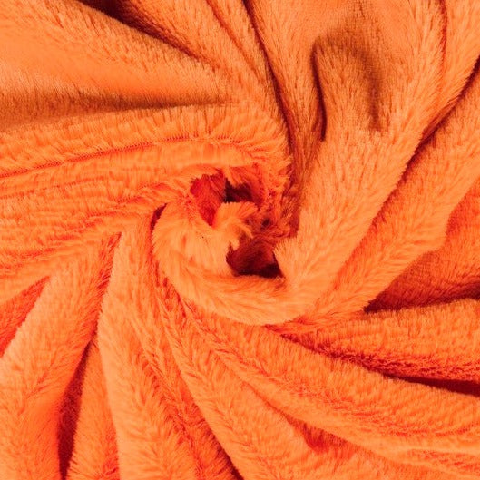 ORANGE PLYSCHTYG MED STRETCH OCH KORT LUGG
