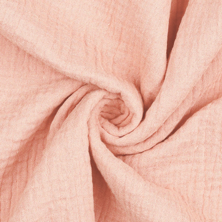 LJUSROSA EKOLOGISK MUSLIN – MJUKT DUBBELLAG MUSLINTYG (DUBBEL GASVÄV)