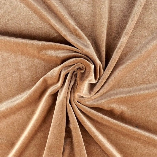 BEIGE SAMMETSTYG MED STRETCH