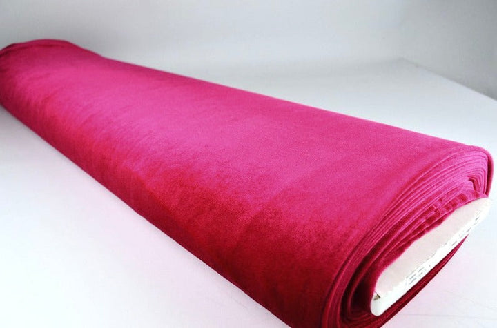 PINK SAMMETSTYG MED STRETCH