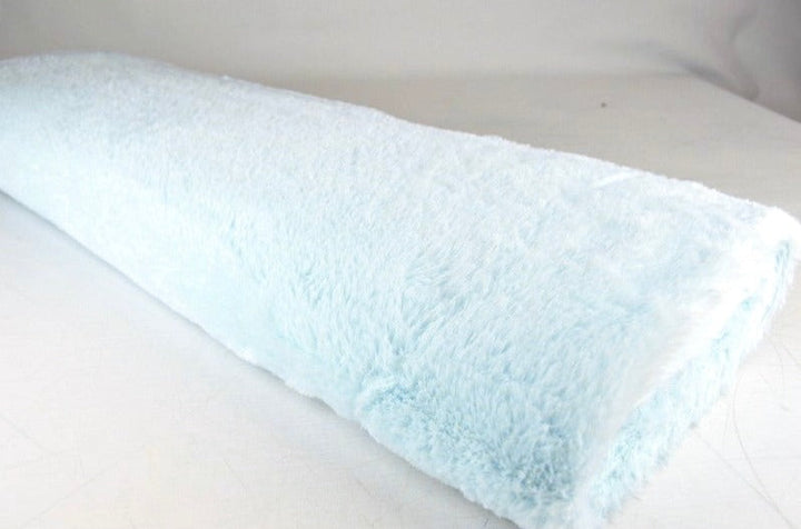 BABYBLÅ PLYSCHTYG MED STRETCH OCH KORT LUGG