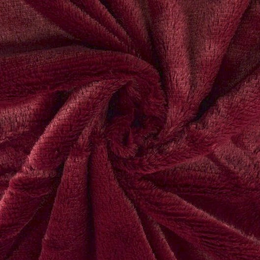 BORDEAUX PLYSCHTYG MED STRETCH OCH KORT LUGG