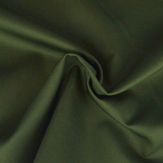 MÖRK MOSGRÖN TWILL TYG FÖR BYXOR ELLER YTTERKLÄDER