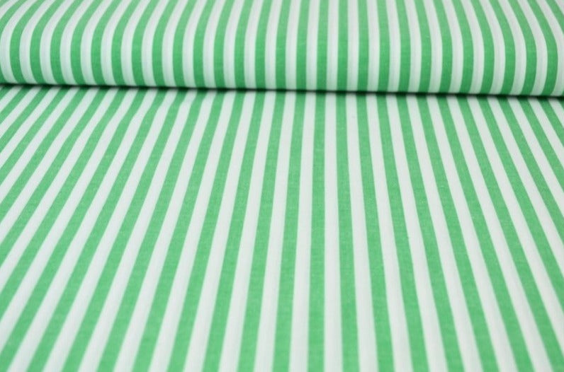 LJUSGRÖN GINGHAM RANDIGT BOMULLSTYG 6,5 MM
