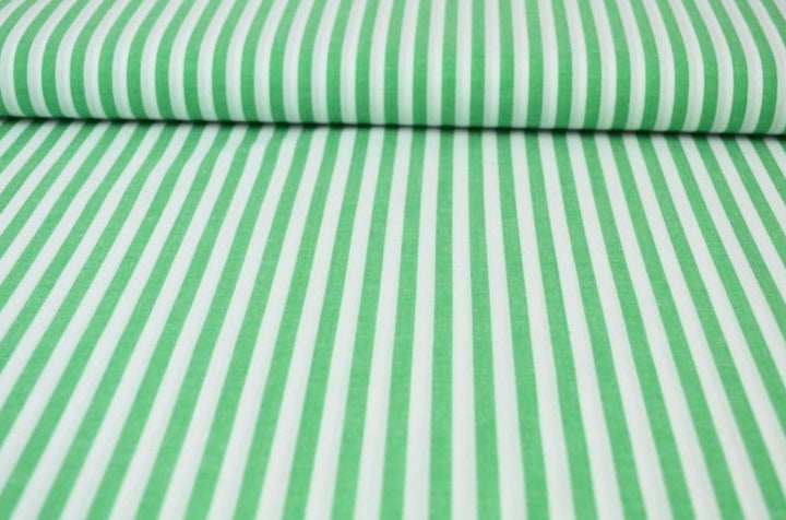 LJUSGRÖN GINGHAM RANDIGT BOMULLSTYG 6,5 MM