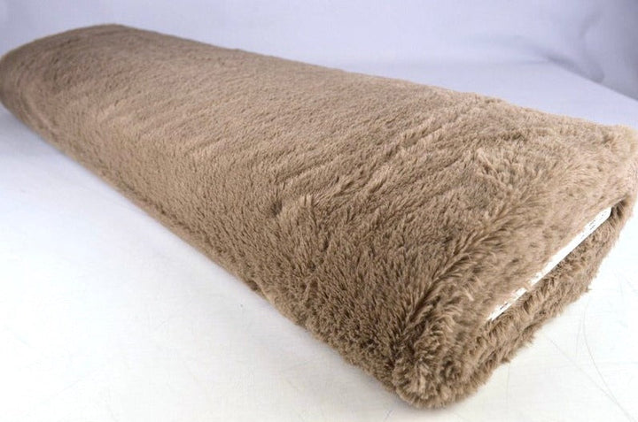 TAUPE PLYSCHTYG MED STRETCH OCH KORT LUGG