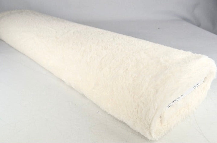 RÅVIT PLYSCHTYG MED STRETCH OCH KORT LUGG