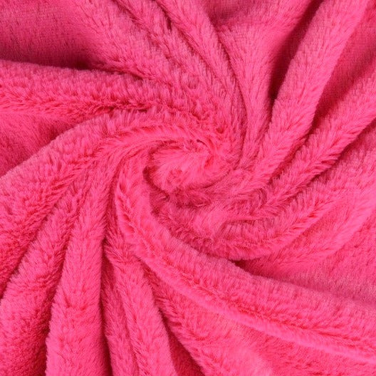 PINK PLYSCHTYG MED STRETCH OCH KORT LUGG