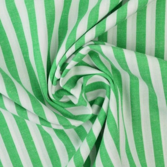 LJUSGRÖN GINGHAM RANDIGT BOMULLSTYG 6,5 MM