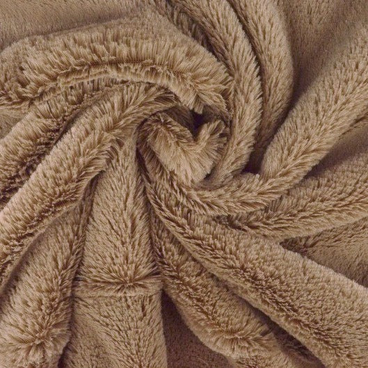 TAUPE PLYSCHTYG MED STRETCH OCH KORT LUGG