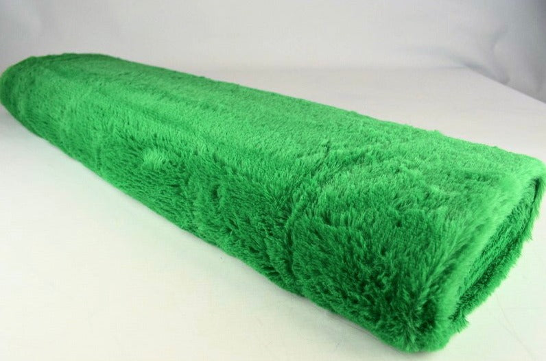 GRÖN PLYSCHTYG MED STRETCH OCH KORT LUGG