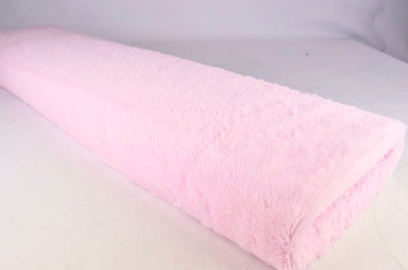 LJUSROSA PLYSCHTYG MED STRETCH OCH KORT LUGG