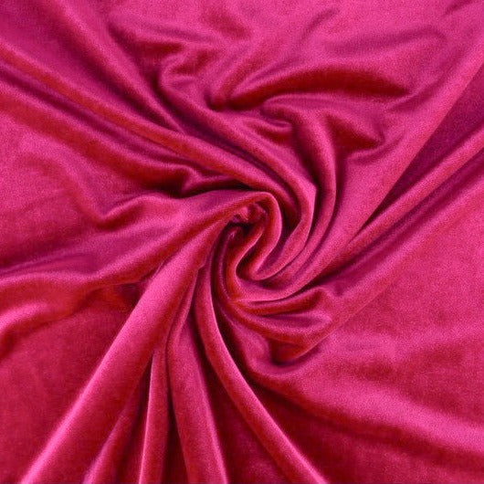 PINK SAMMETSTYG MED STRETCH