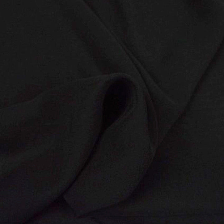 SVART LÄTT SEMI TRANSPARENT CHIFFONG TYG
