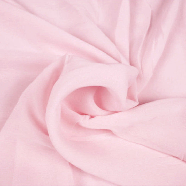 ROSA LÄTT SEMI TRANSPARENT CHIFFONGTYG