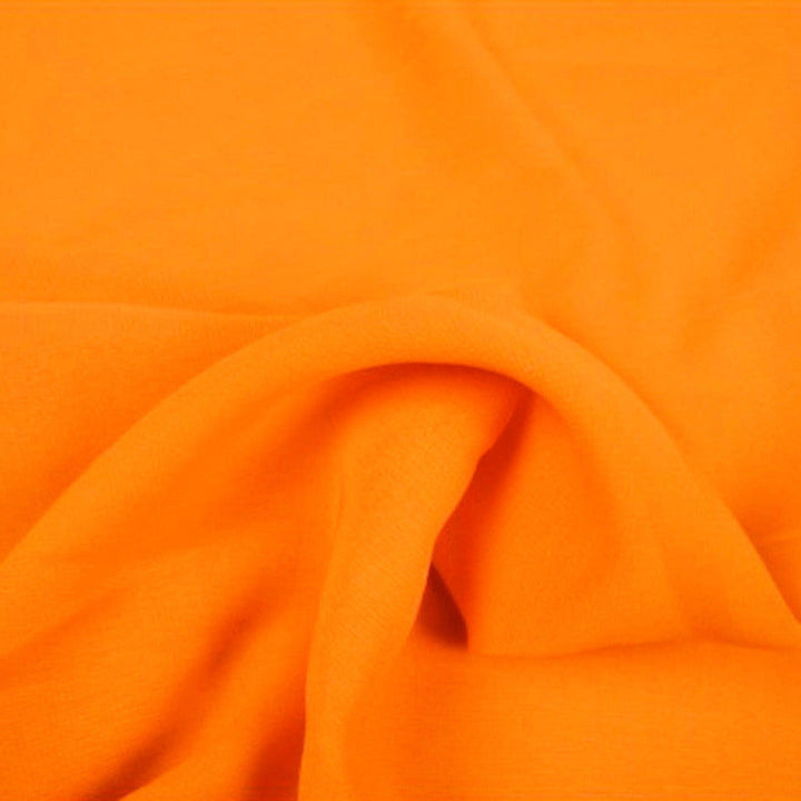 ORANGE LÄTT SEMI TRANSPARENT CHIFFONG TYG