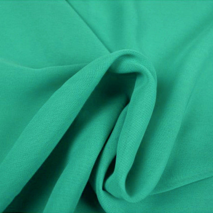 TURKOS LÄTT SEMI TRANSPARENT CHIFFONG TYG