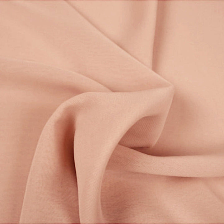 DUSKY ROSA LÄTT SEMI TRANSPARENT CHIFFONG TYG