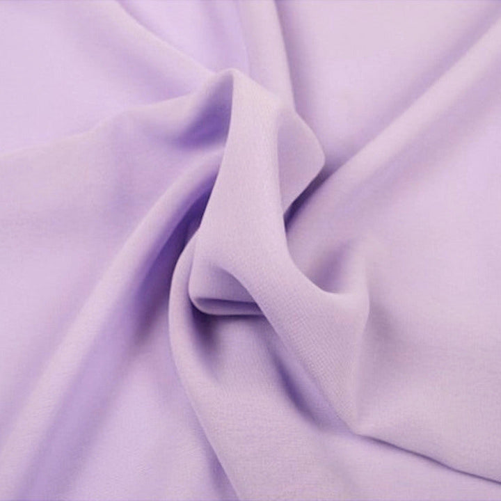 LAVENDEL LÄTT SEMI TRANSPARENT CHIFFONG TYG