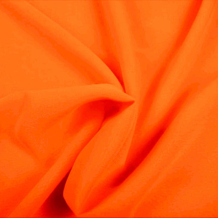 MÖRK NEONORANGE LÄTT SEMI TRANSPARENT CHIFFONGTYG