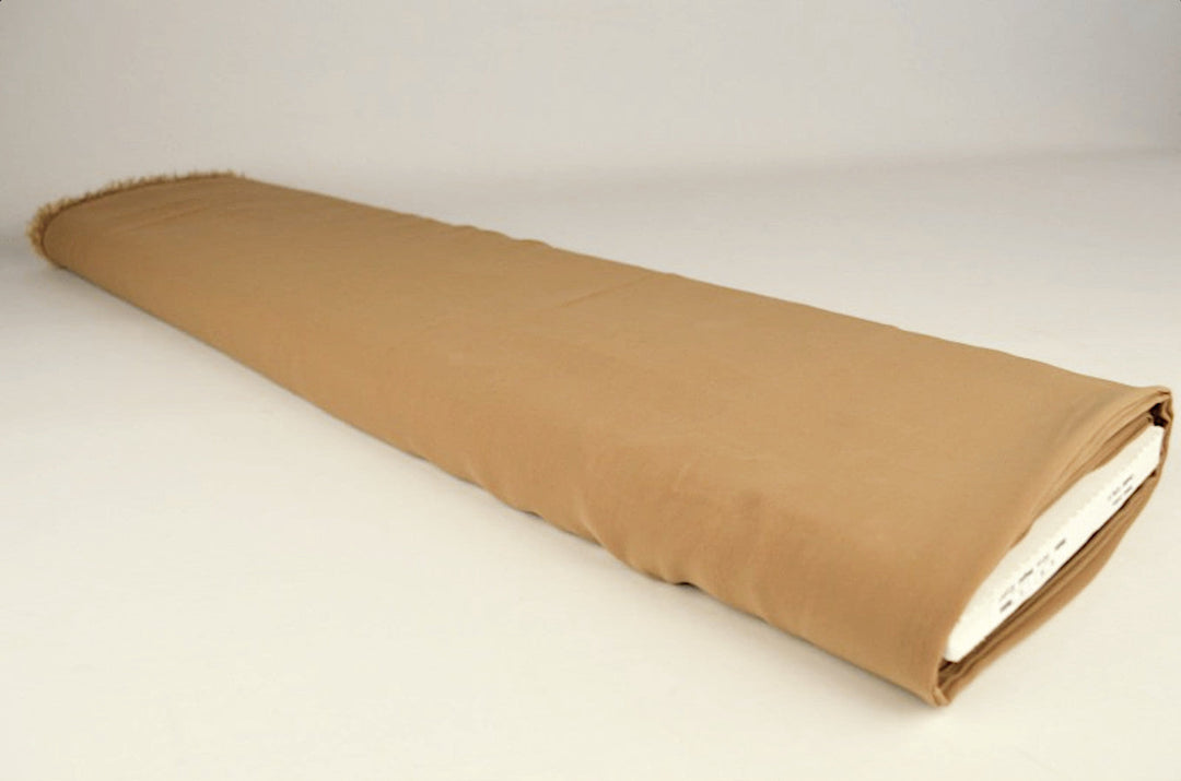 MÖRK BEIGE LÄTT SEMI TRANSPARENT CHIFFONG TYG