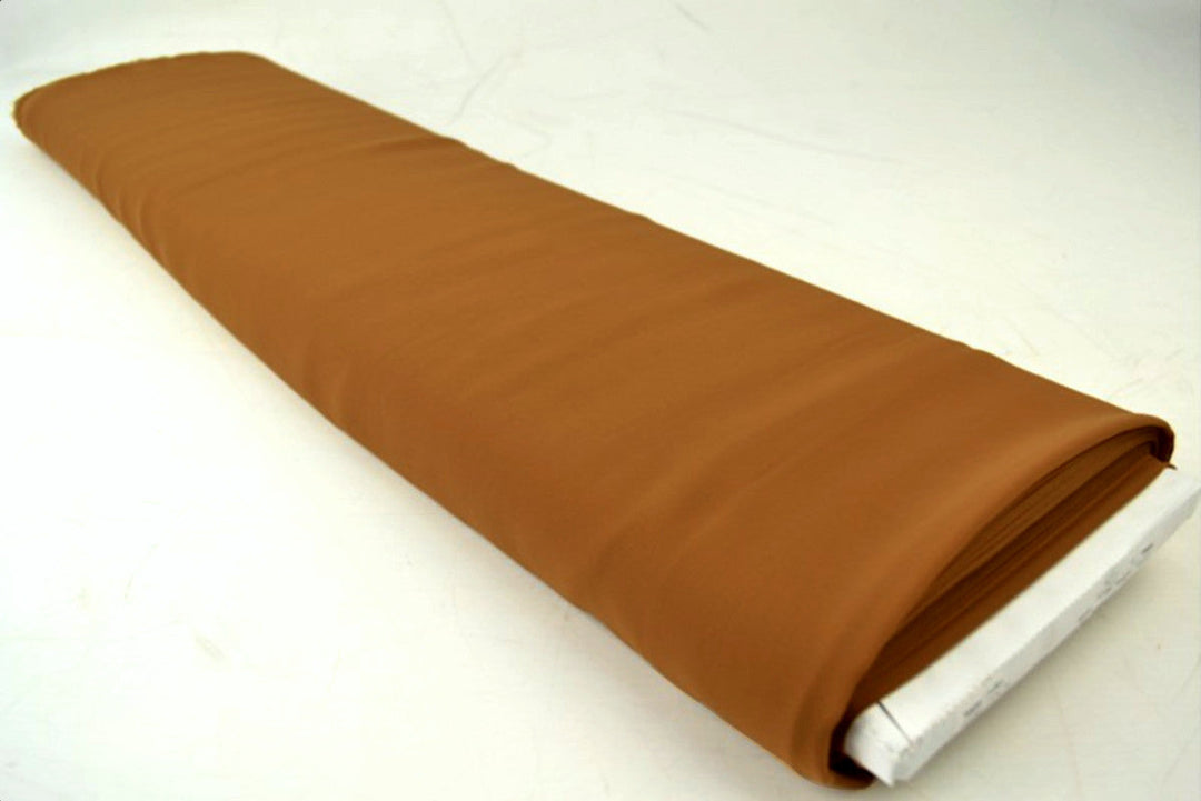MÖRK CURRY LÄTT SEMI TRANSPARENT CHIFFONG TYG