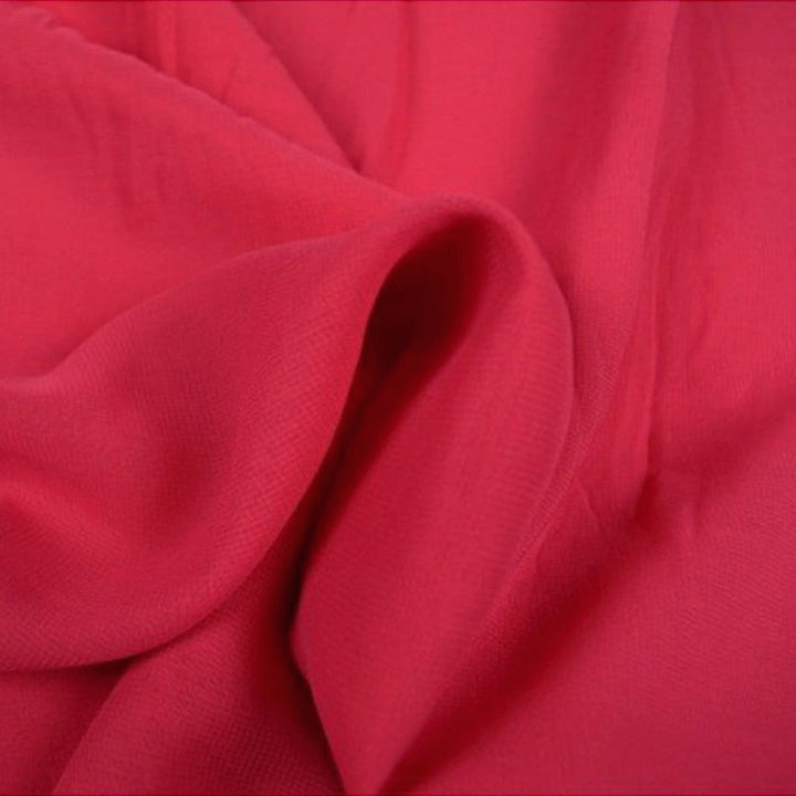 FUCHSIA PINK LÄTT SEMI TRANSPARENT CHIFFONG TYG