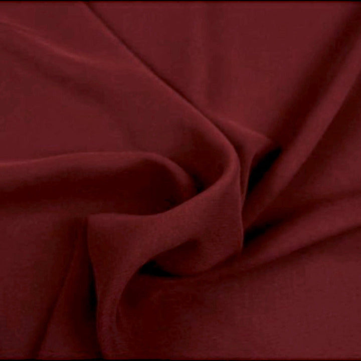 BORDEAUX LÄTT SEMI TRANSPARENT CHIFFONG TYG