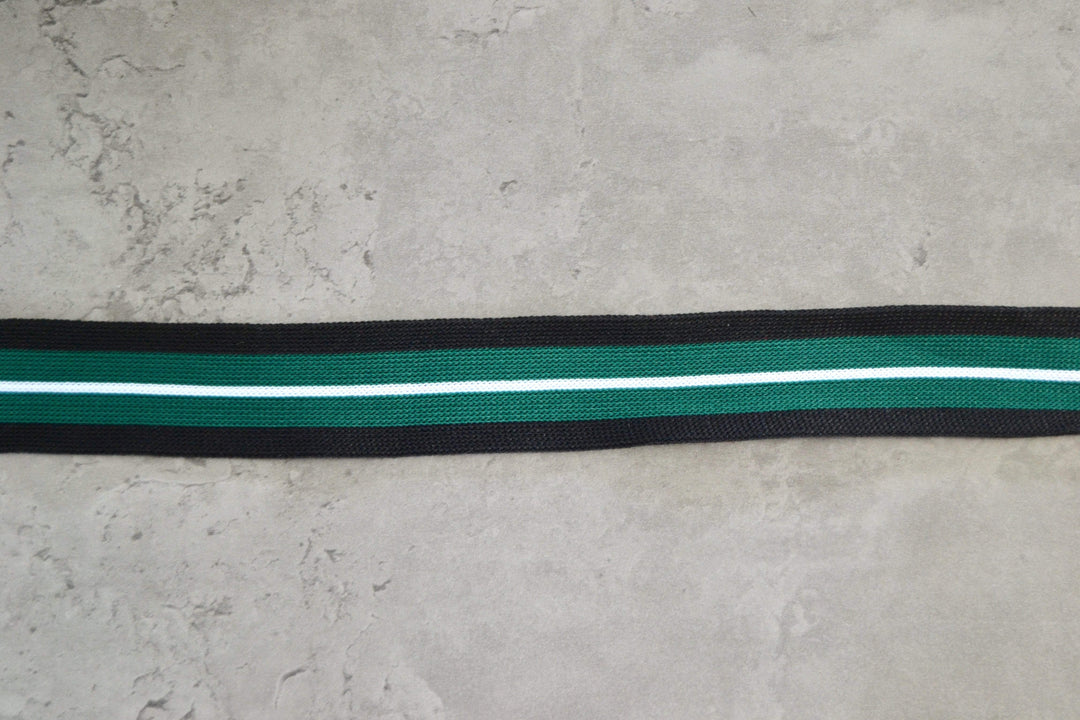 GRÖN OCH SVART RANDIGT BAND 20MM