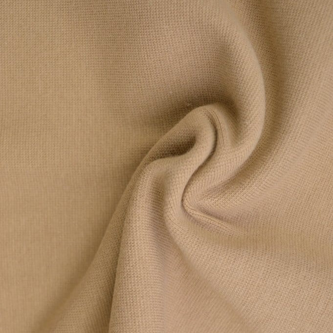 BEIGE RUNDSTICKAD MUDDVÄV MED STRETCH