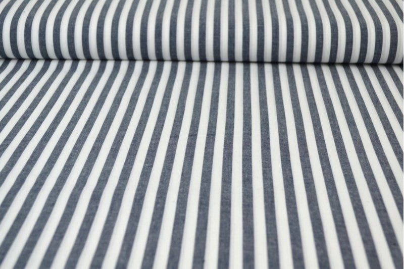 NAVY GINGHAM RANDIGT BOMULLSTYG 6,5 MM
