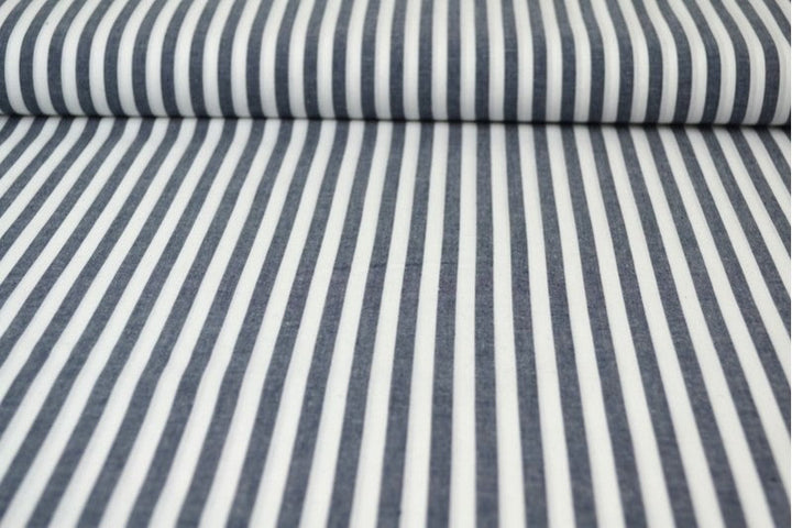 NAVY GINGHAM RANDIGT BOMULLSTYG 6,5 MM
