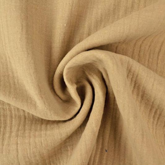 BEIGE MUSLIN - MJUKT  DUBBELLAG MUSLINTYG (DUBBEL GASVÄV)