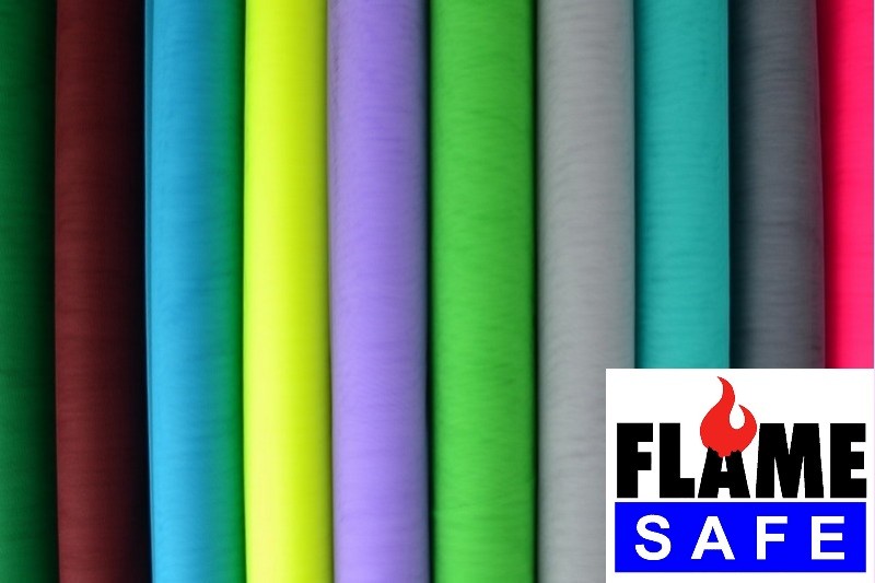 NEONGRÖN KLASSISK STYV BRANDHÄMMANDE TYLL I 3 METER BREDD