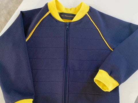 DIY: Sy en quiltad barnjacka med fleecefoder och piping – steg för steg