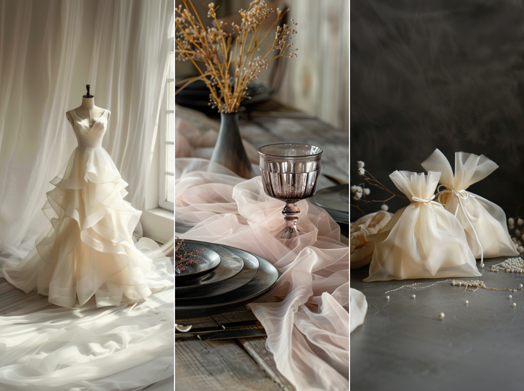 Organza tyg – Lätt, transparent och elegant tyg till klänningar och dekoration