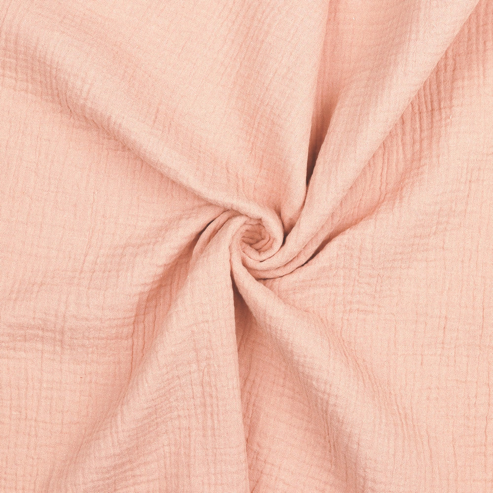 LJUSROSA DOUBLE GAUZE EKOLOGISK MUSLIN – MJUK & ANDNINGSBAR