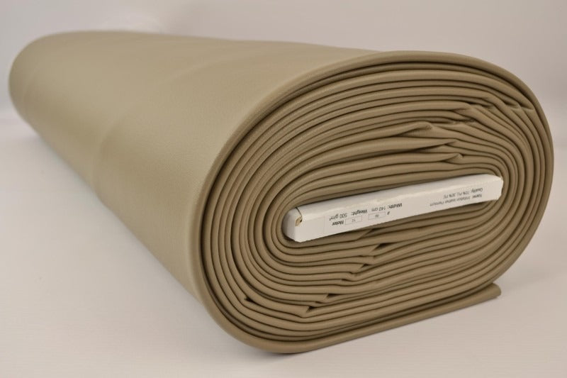 taupe imiterat läder premium – hel rulle med tyg