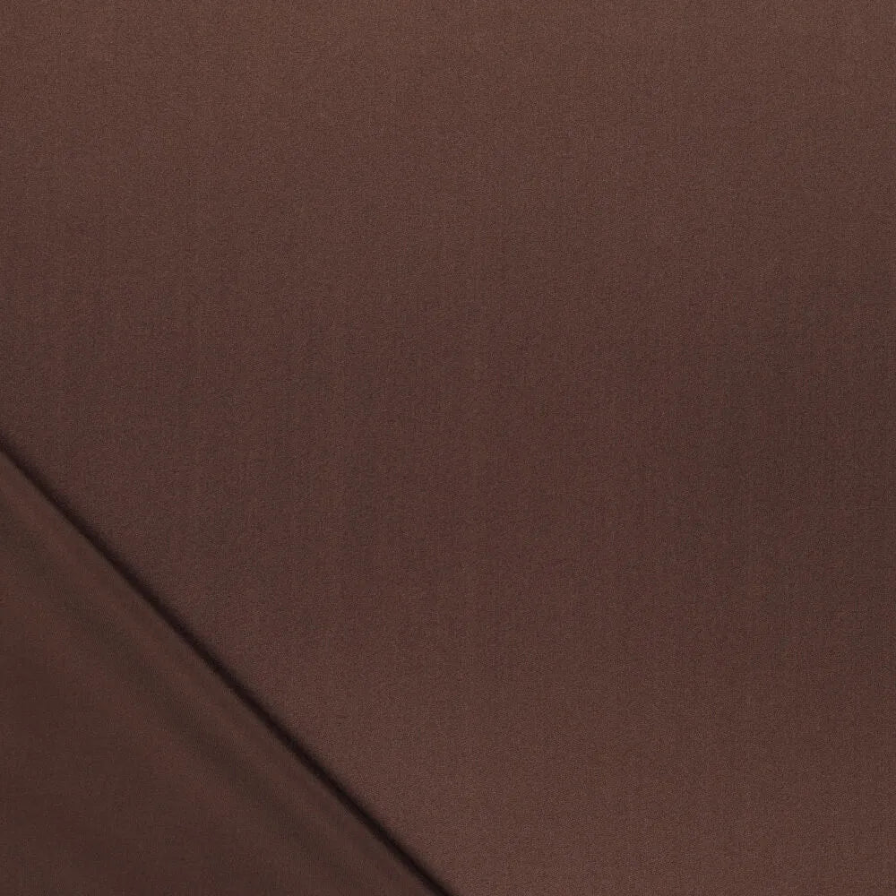 BRUN SIDENTYG I SATINVÄVNING MED STRETCH