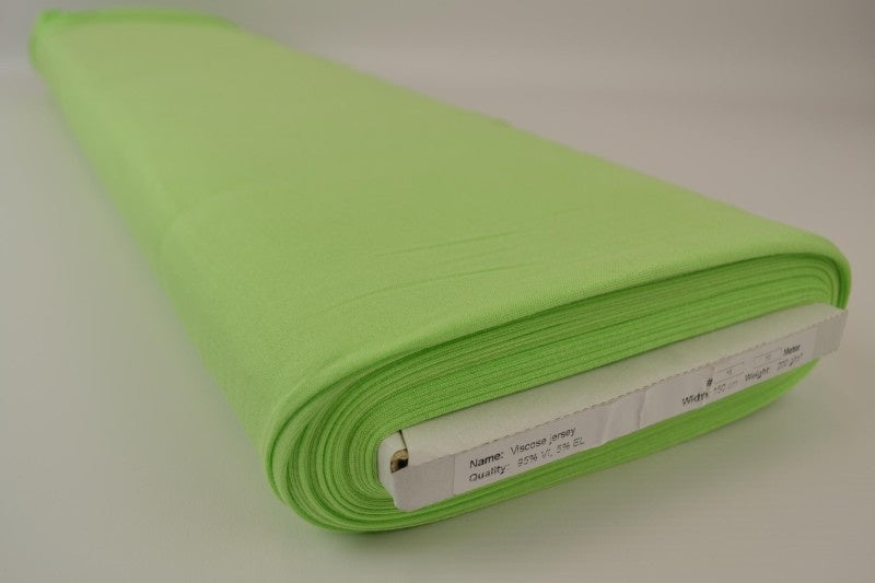 LIME GRÖN VISKOSJERSEY – MJUK, ANDNINGSBAR & ELASTISK