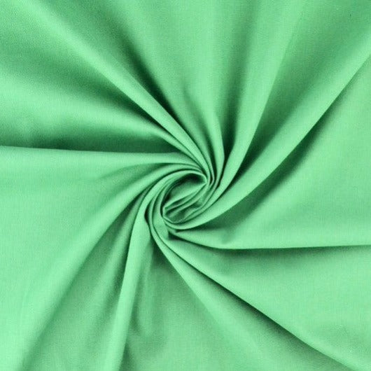 MINTGRÖN BOMULLSPOPLIN – TÄTT VÄVT BOMULLSTYG