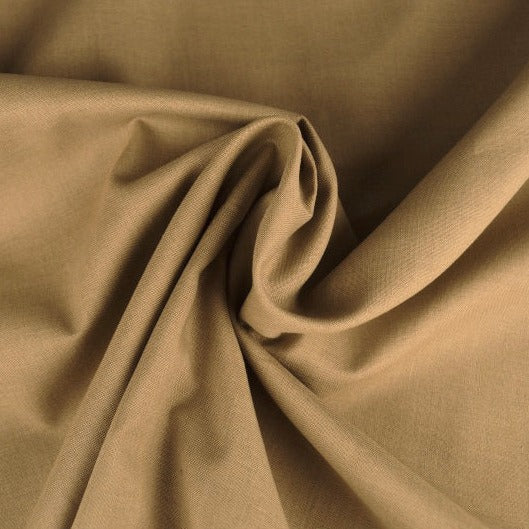 VINTAGE BEIGE BOMULLSPOPLIN – TÄTT VÄVT BOMULLSTYG