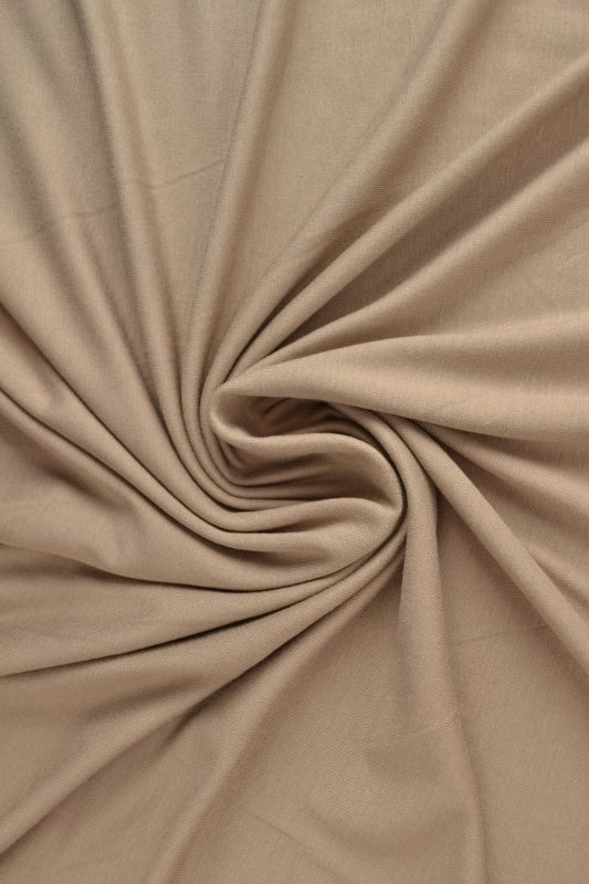 TAUPE VISCOSE JERSEY TYG MED STRETCH