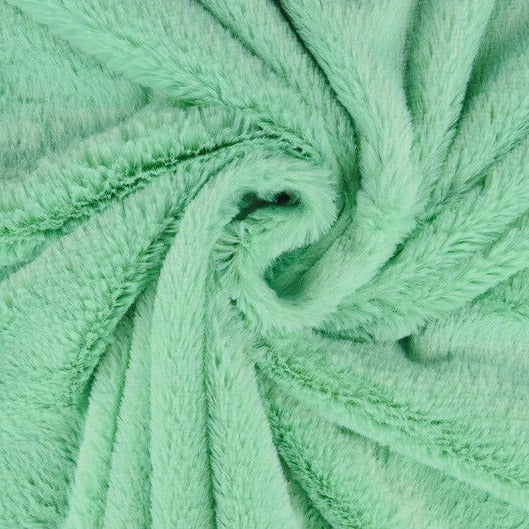 MINTGRÖN MJUK PLYSCH – 10 MM LUGG & TVÄRSGÅENDE STRETCH