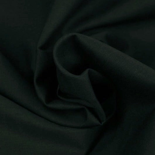 SVART BOMULLSPOPLIN – TÄTT VÄVT BOMULLSTYG