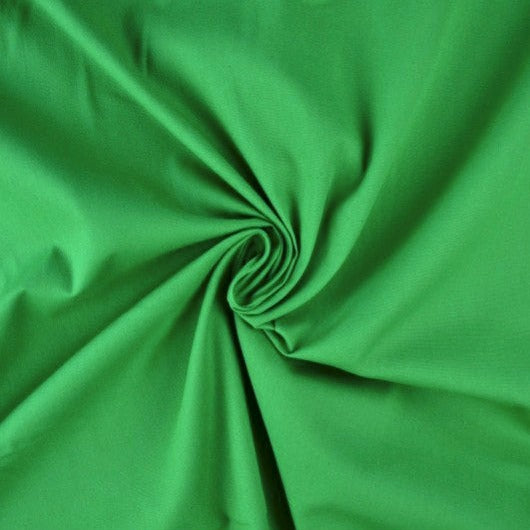 GRÖN BOMULLSPOPLIN – TÄTT VÄVT BOMULLSTYG