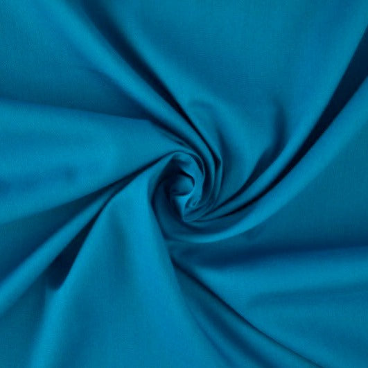 PETROLEUMSBLÅ BOMULLSPOPLIN – TÄTT VÄVT BOMULLSTYG