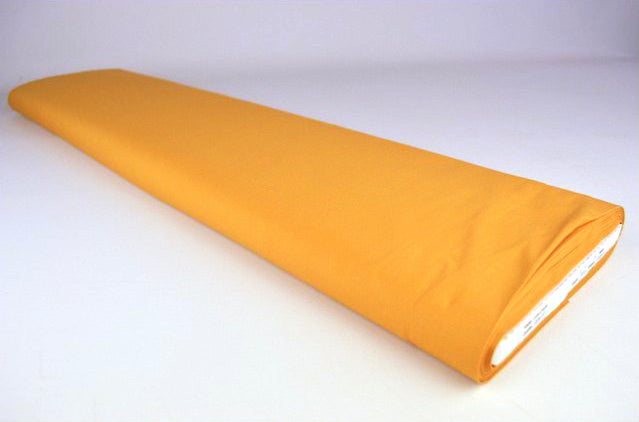 SENAPSGUL BOMULLSPOPLIN – TÄTT VÄVT BOMULLSTYG