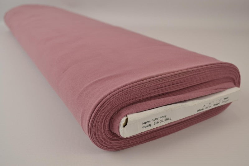 Mörk vintage rosa bomullsjersey – naturlig, andningsbar & stretchig (bild 2 av 7)