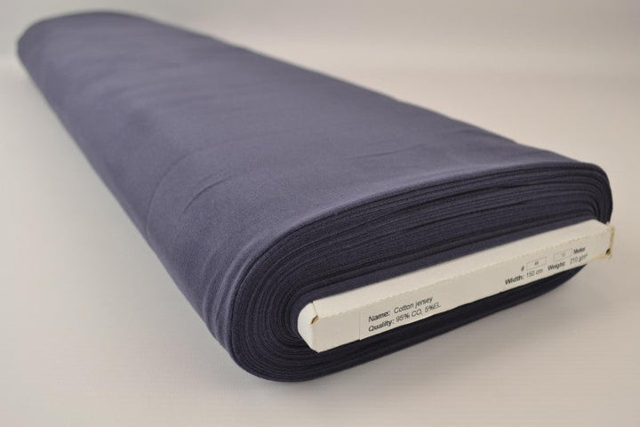 NAVY BOMULLSJERSEY – NATURLIG, ANDNINGSBAR & STRETCHIG